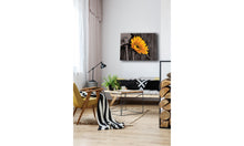 Load image into Gallery viewer, Black and White Rustic Sunflower on Wooden Table Wall Art Stretched Canvas
